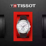 Buy Shop Tissot Couturier Chronograph White Dial Brown Leather Strap Watch For Men - T035.617.16.031.00 USA Online