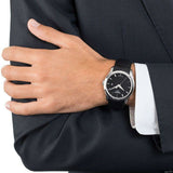 Buy Shop Tissot T Trend Couturier Black Dial Black Leather Strap Watch For Women - T035.210.16.051.00 USA Online