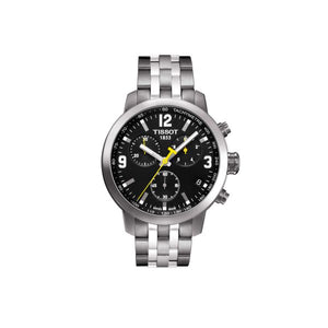 Buy Shop Tissot PRC 200 Chronograph Black Dial Stainless Steel Watch For Men - T0554171105700 USA Online