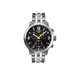 Buy Shop Tissot PRC 200 Chronograph Black Dial Stainless Steel Watch For Men - T0554171105700 USA Online