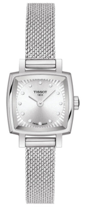 Buy Shop Tissot Lovely Square Silver Dial Silver Mesh Bracelet Watch For Women - T058.109.11.036.00 USA Online