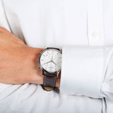 Buy Shop Tissot T Classic Tradition Chronograph White Dial Brown Leather Strap Watch For Men - T063.617.16.037.00 USA Online