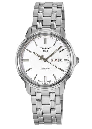 Buy Shop Tissot Automatics III Day Date White Dial Silver Steel Strap Watch For Men - T065.430.11.031.00 USA Online