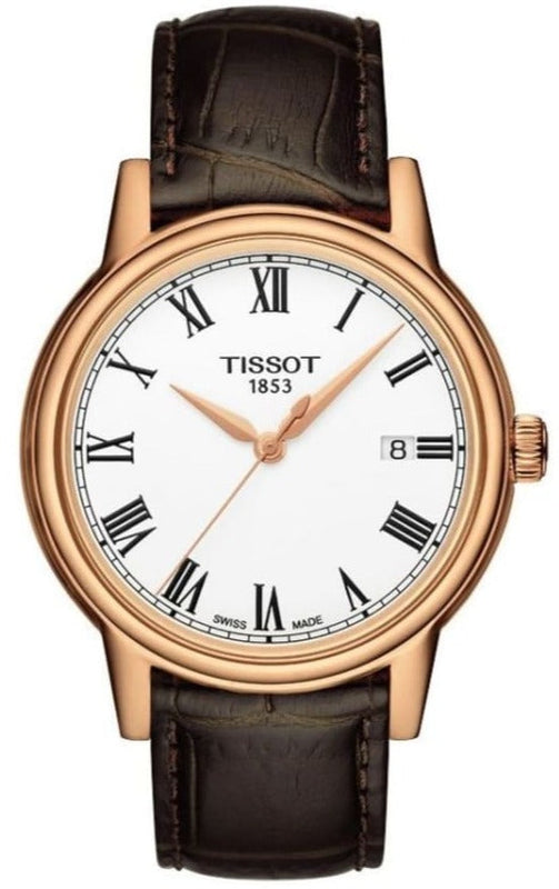 Buy Shop Tissot T Classic Carson White Dial Brown Leather Strap Watch For Men - T085.410.36.013.00 USA Online