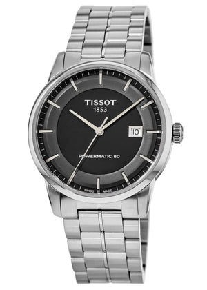 Buy Shop Tissot Luxury Powermatic 80 Black Dial Silver Steel Strap Watch For Men - T086.407.11.051.00 USA Online