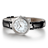 Buy Shop Tissot T Lady Flamingo Mother of Pearl White Dial Black Leather Strap Watch for Women - T094.210.16.111.00 USA Online