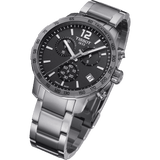 Buy Shop Tissot Quickster Chronograph Black Dial Silver Steel Strap Watch For Men - T095.417.11.067.00 USA Online