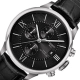 Buy Shop Tissot T Classic Chemin Des Tourelles Chronograph Black Dial Black Leather Strap Watch For Men - T099.427.16.058.00 USA Online