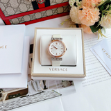 Versace Greca White Dial White Leather Strap Watch for Women - VELW00120