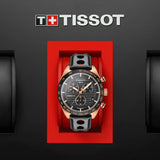 Buy Shop Tissot PRS 516 Chronograph Black Dial Black Leather Strap Watch For Men - T100.417.36.051.00 USA Online