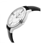 Buy Shop Tissot Bella Ora Round White Dial Black Leather Strap Watch For Women - T103.210.16.018.00 USA Online