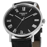 Buy Shop Tissot Everytime Medium Black Dial Black Leather Strap Watch For Men - T109.410.16.053.00 USA Online
