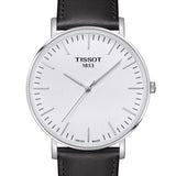 Buy Shop Tissot T Classic Everytime Large White Dial Black Leather Strap Watch For Men - T109.610.16.031.00 USA Online