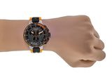 Buy Shop Tissot T Race Cycling Chronograph Black Dial Two Tone Rubber Strap Watch For Men - T111.417.37.441.04 USA Online