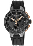 Buy Shop Tissot T Race Cycling Chronograph Black Dial Black Rubber Strap Watch For Men - T111.417.37.441.07 USA Online