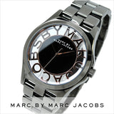 Buy Shop Marc Jacobs Henry Skeleton Black Dial Black Steel Strap Watch for Women - MBM3254 USA Online
