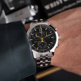 Buy Shop Tissot PRC 200 Chronograph Black Dial Silver Steel Strap Watch For Men - T114.417.11.057.00 USA Online