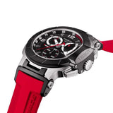 Buy Shop Tissot T Race Chronograph Black Dial Red Silicone Strap Watch For Men - T115.417.27.051.00 USA Online