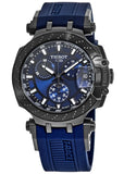 Tissot T Race Chronograph Blue Dial Blue Silicone Strap Watch For Men - T115.417.37.041.00