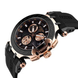 Tissot T Race Chronograph Black Dial Black Silicone Strap Watch For Men - T115.417.37.051.00