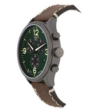 Buy Shop Tissot T Sport Chrono XL Green Dial Brown Leather Strap Watch For Men - T116.617.36.097.00 USA Online