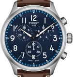 Buy Shop Tissot Chrono XL Vintage Blue Dial Brown Leather Strap Watch For Men - T116.617.16.042.00 USA Online