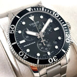 Buy Shop Tissot Seastar 1000 Chronograph Black Dial Silver Steel Strap Watch For Men - T120.417.11.051.00 USA Online