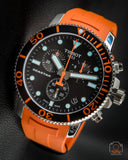 Buy Shop Tissot Seastar 1000 Chronograph Black Dial Orange Rubber Strap Watch For Men - T120.417.17.051.01 USA Online