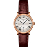 Tissot T Classic Carson Premium White Dial Brown Leather Strap Watch for Women - T122.207.36.033.00