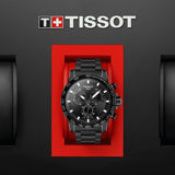 Tissot Supersport Chrono Black Dial Black Steel Strap Watch For Men - T125.617.33.051.00