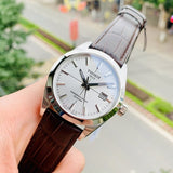 Buy Shop Tissot Gentleman Powermatic 80 Silicium Silver Dial Brown Leather Strap Watch For Men - T127.407.16.031.01 USA Online