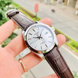 Buy Shop Tissot Gentleman Powermatic 80 Silicium Silver Dial Brown Leather Strap Watch For Men - T127.407.16.031.01 USA Online