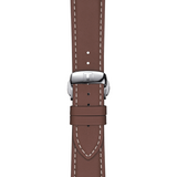 Buy Shop Tissot Gentleman Powermatic 80 Silicium Silver Dial Brown Leather Strap Watch For Men - T127.407.16.031.00 USA Online