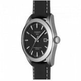 Buy Shop Tissot Gentleman Powermatic 80 Silicium Black Dial Black Leather Strap Watch For Men - T127.407.16.051.00 USA Online