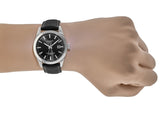 Buy Shop Tissot Gentleman Powermatic 80 Silicium Black Dial Black Leather Strap Watch For Men - T127.407.16.051.00 USA Online