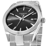 Buy Shop Tissot Gentleman Black Dial Silver Steel Strap Watch For Men - T127.410.11.051.00 USA Online
