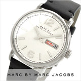 Buy Shop Marc Jacobs Fergus White Dial Black Leather Strap Watch for Men - MBM5076 USA Online
