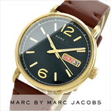 Buy Shop Marc Jacobs Fergus Green Dial Brown Leather Strap Watch for Men - MBM5077 USA Online