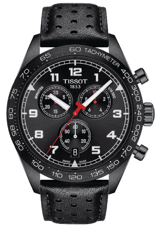 Buy Shop Tissot T Sport PRS 516 Chronograph Black Dial Black Leather Strap Watch for Men - T131.617.36.051.00 USA Online