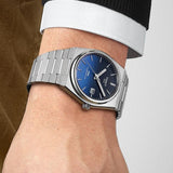 Buy Shop Tissot Powermatic 80 Automatic Gradient Blue Dial Silver Steel Strap Watch for Men - T137.407.11.051.01 USA Online