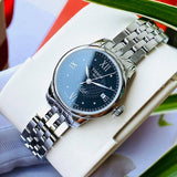 Buy Shop Tissot Le Locle Automatic Lady Black Dial Silver Steel Strap Watch For Women - T41.1.183.56 USA Online