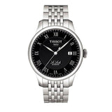 Buy Shop Tissot Le Locle Automatic Black Dial Silver Steel Strap Watch For Men - T41.1.483.53 USA Online