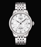 Buy Shop Tissot Le Locle Double Happiness Automatic Silver Dial Silver Steel Strap Watch For Men - T41.1.833.50 USA Online