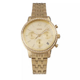 Buy Shop Fossil Neutra Chronograph Gold Dial Gold Steel Strap Watch for Women - ES5219 USA Online