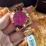 Buy Shop Marc Jacobs Amy Pink Dial Rose Gold Steel Strap Dial Watch for Women - MBM8625 USA Online