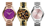 Buy Shop Michael Kors Slim Runway Quartz Pink Dial Silver Steel Strap Watch For Women - MK3380 USA Online