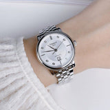 Buy Shop Tissot Carson Premium Automatic Lady Diamonds Silver Dial Silver Steel Strap Watch for Women - T122.207.11.036.00 USA Online