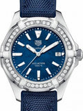 Buy Shop Tag Heuer Aquaracer Quartz Diamonds Blue Dial Blue Nylon Strap Watch for Women - WAY131N.FT6091 USA Online