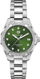 Buy Shop Tag Heuer Aquaracer Diamonds Emerald Green Dial Watch for Women - WBD1316.BA0740 USA Online