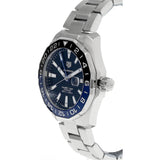 Buy Shop Tag Heuer Aquaracer GMT Calibre 6 Automatic Blue Dial Silver Steel Strap Watch for Men - WAY201T.BA0927 USA Online